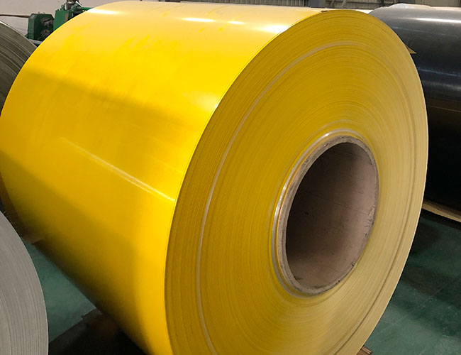 Color coated aluminum coil processing process